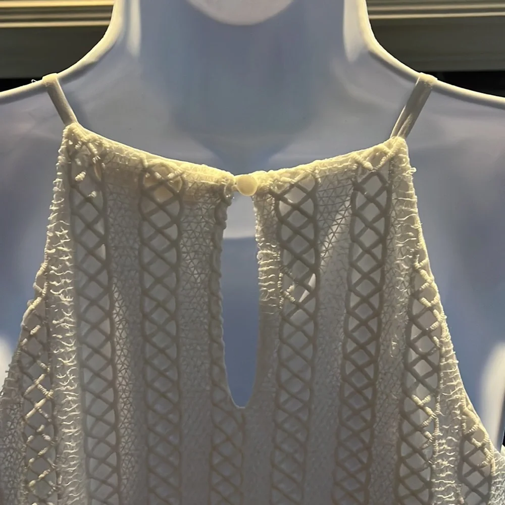 🔥Monteau Los Angeles White Lace Dress!! Size:M notice detail so beautiful! Mini - Picture 7 of 9